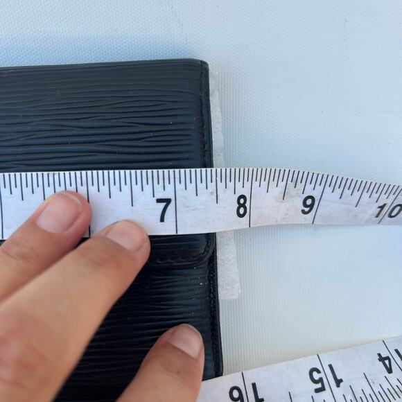 Louis Vuitton Epi Porte Tresor Black Wallet Tri-Fold Vintage Leather Designer LV - Picture 11 of 12